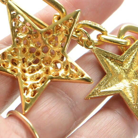 Oscar de la Renta Crystal Star & Moon Charm Bracelet - Picture 3 of 8